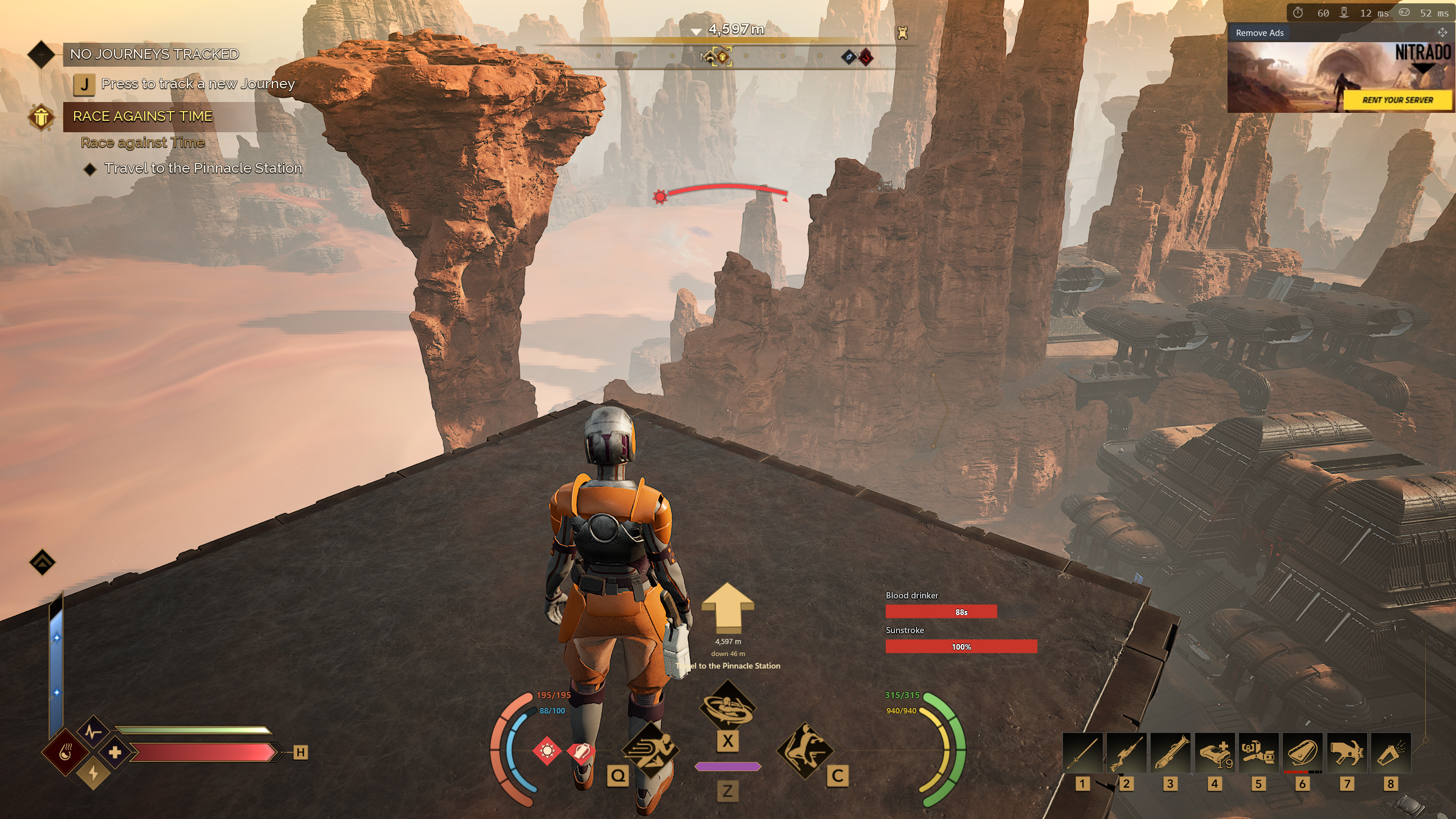 Status effects building up on your character