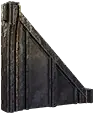 Nach rechts geneigte Sturmglas-Mauer