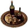 Wine Bottle and Serving Tray