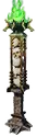 Brasero de calaveras de pie