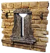Arkanes Steinziegel-Fenster