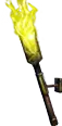 Antorcha de pared amarilla