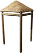 Angolo di tendalino di paglia