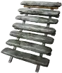 Escaleras de madera reforzada con hielo negro