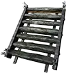 Escaleras de madera reforzada con hielo negro (pasamanos)