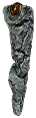 Pierna alquitranada de guardián de piedra