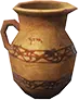 Brocca di ceramica decorata