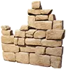 Peça de construção arruinada