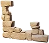 Peça de construção arruinada