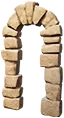 Peça de construção arruinada