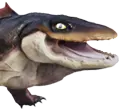 Filhote de lagarto-de-crista