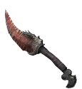 Cuchillo de desollar de sangre negra