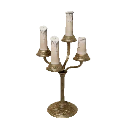 Tarnished Four-Candle Candelabra