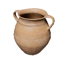 Brown Two-Handled Jar