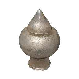 Ornate Silver Conical Jar