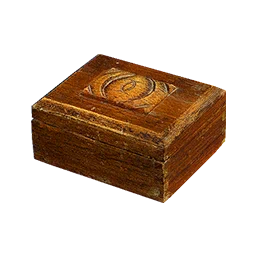 Cassa di legno incisa