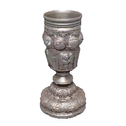 Worn Decorative Silver Mug