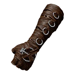 Ringed Leather Gloves
