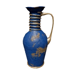 Blue Gilded Handle Ceramic