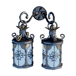Icy White Twin Octagonal Lanterns