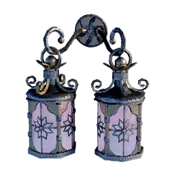 Lilac Twin Octagonal Lanterns