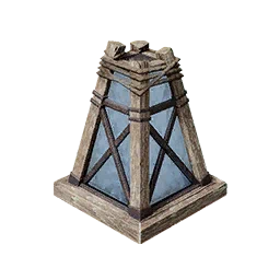 Icy White Watchtower Glass Lamp