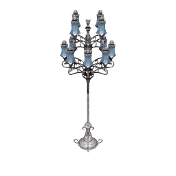 Icy White Candlestick Lamp