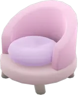 Pastel Pink Round Armchair