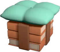 Upcycled Orange Ottoman