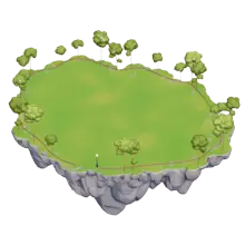 Medium Grassy Island