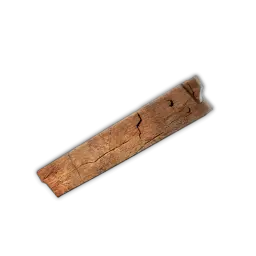 Short Wooden Beam 34°, Half-Timber