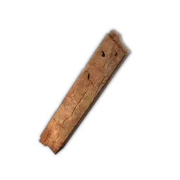 Short Wooden Beam 56°, Half-Timber