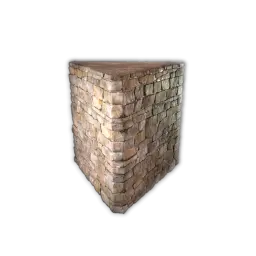 Cimiento de granito triangular