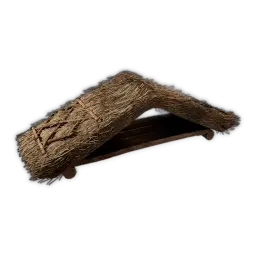 Couverture de toit de chaume étroit, chaumière