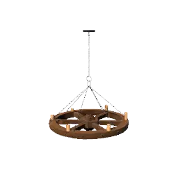 Candelabro de rueda de carro