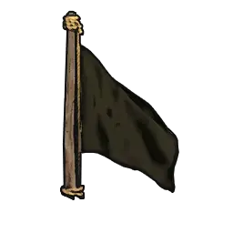 シンプルな黒い旗竿