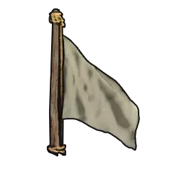 シンプルな白い旗竿