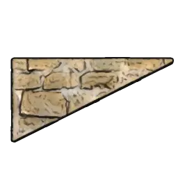Pared triangular (piedra caliza)