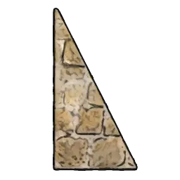 Pared triangular (piedra caliza)